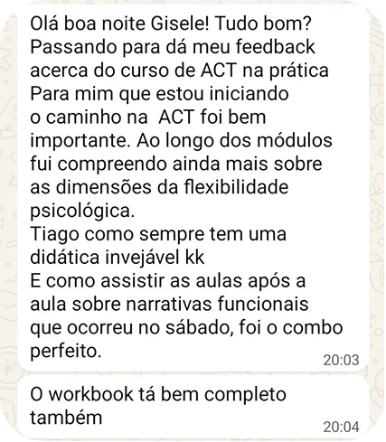 Depoimento de aluno 8
