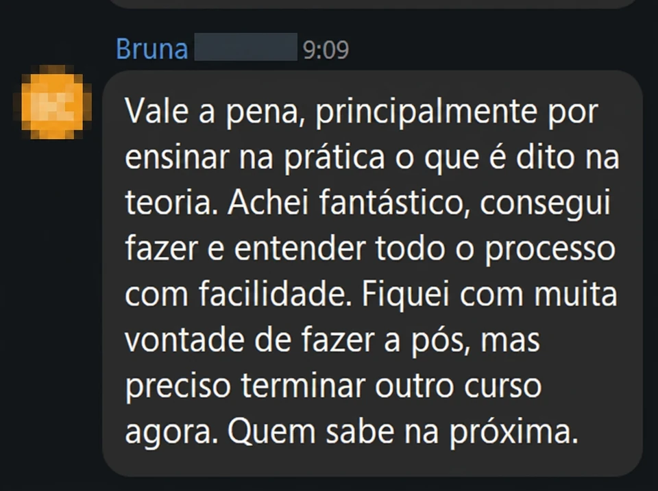 Depoimento de aluno 5